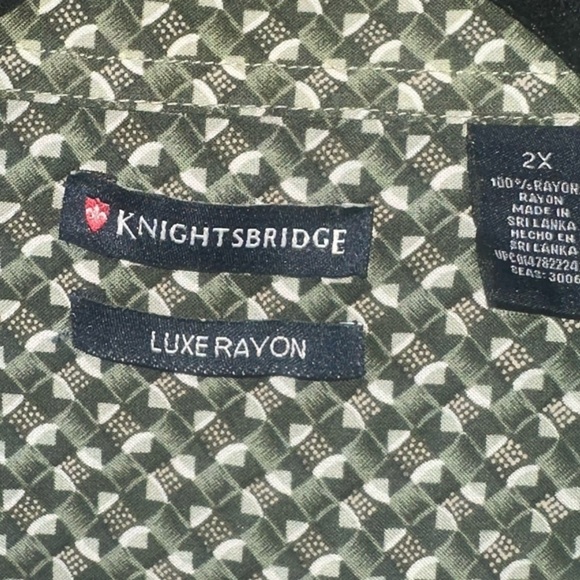 Knightsbridge Men's Green Patterned Relaxed button-down Shirt - Picture 8 of 9